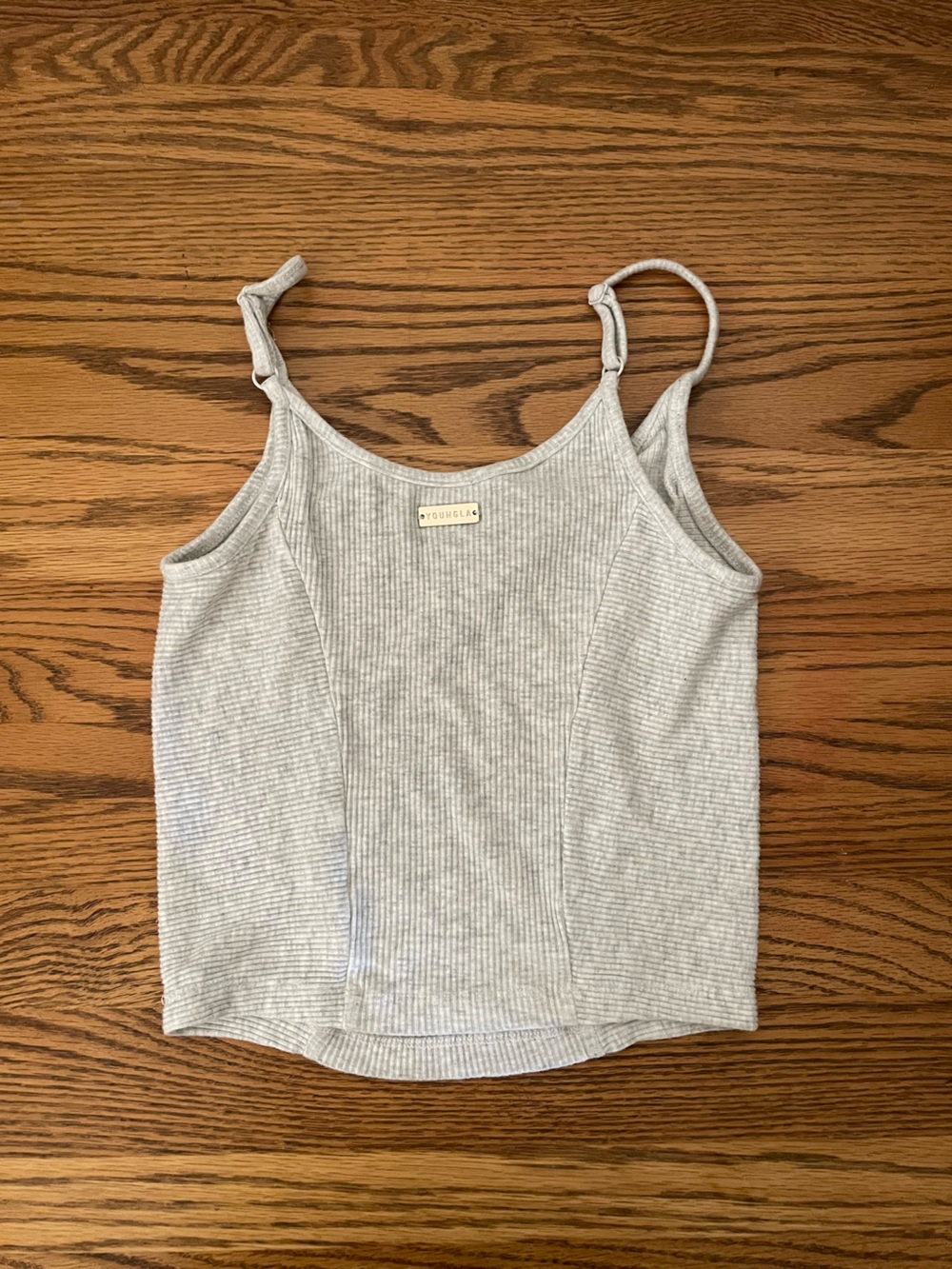 YoungLA Gray Ribbed Tank Top - Picture 2 of 2